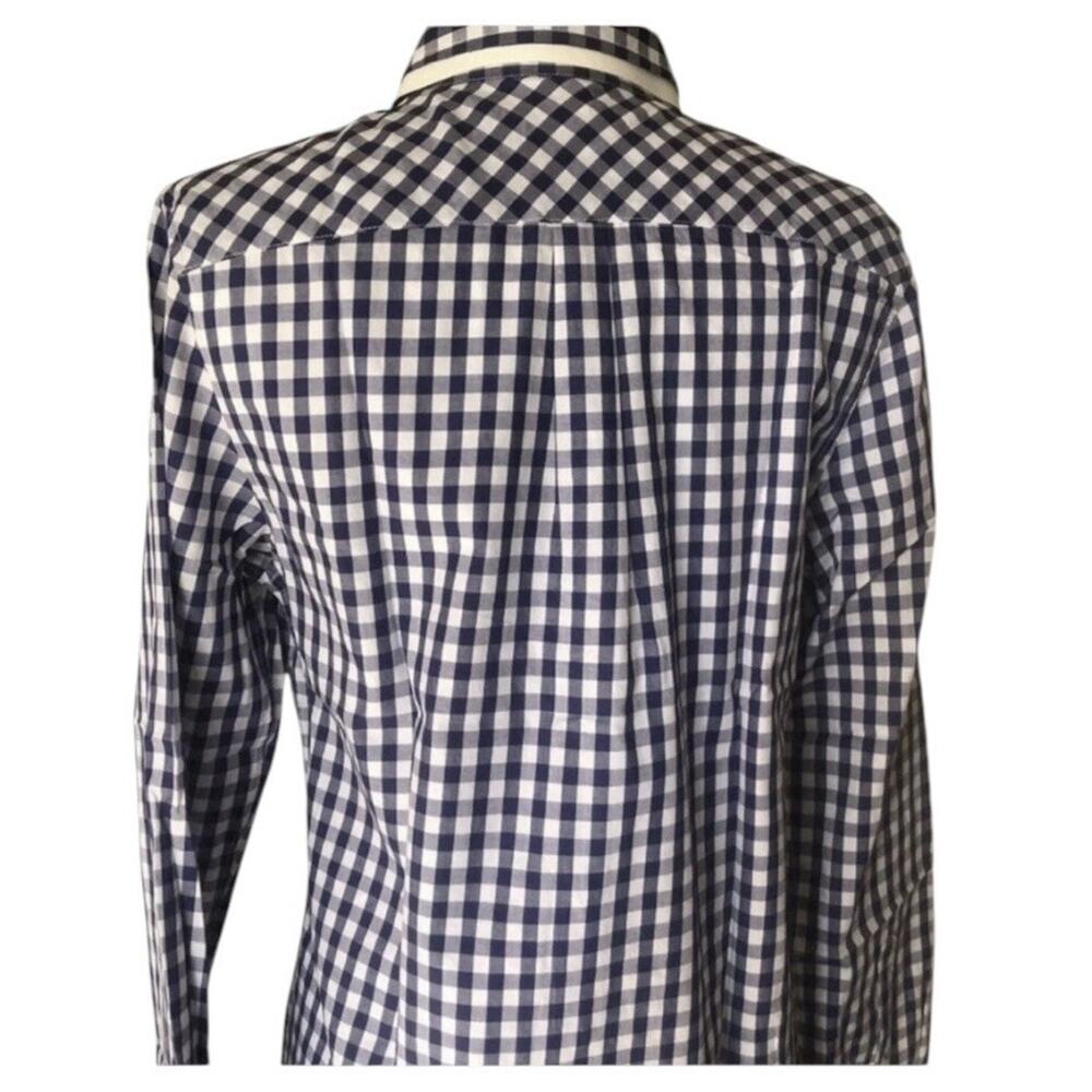 UNTUCKit Women’s Belleza Button Up Shirt Blue Buffalo Plaid Size 4 NWOT - Picture 4 of 15